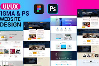 design modern UI UX website using figma or photoshop