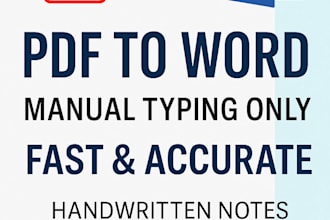 convert PDF to word, excel, or type handwritten documents