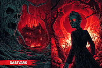 draw dark art illustration for illustration t shirt merchadise