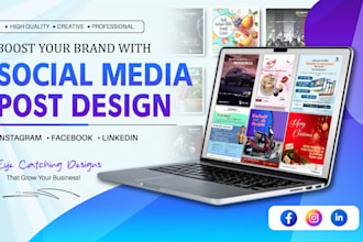 design professional instagram, facebook and linkedin posts