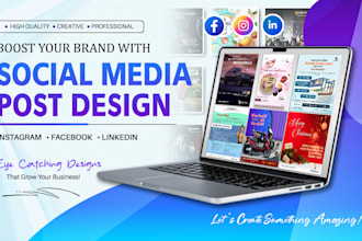 design professional instagram, facebook and linkedin posts