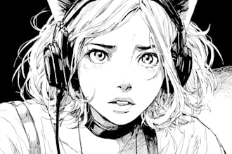 draw anime character design or reference sheet