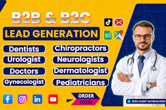 provide doctor email list dentist, chiropractors, pediatricians, surgeons leads
