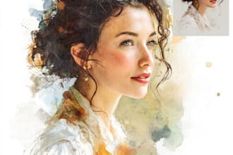 provide digital and watercolor portraits