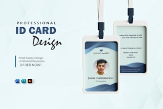 design modern id cards and badges