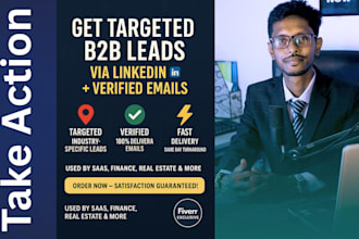 provide targeted b2b leads via linkedin , verified emails