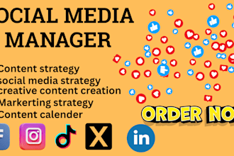 be your markerting specialist and social media manager