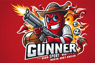 design a unique chili gunner sport new mascot logo   within 14 hours
