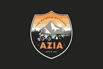 design super travels adventure outdoor logo