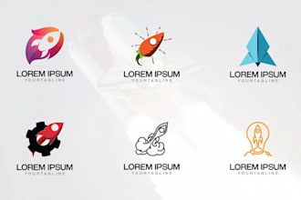 design high quality aviation, rocket logo with free source file