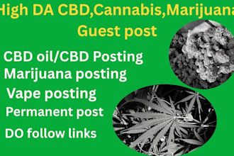 provide cbd cannabis and marijuana guest posts or backlinks