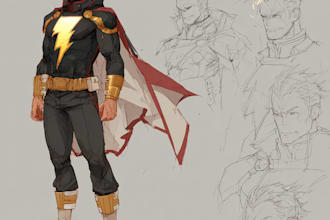 create superhero cartoon character
