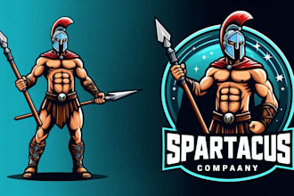 design professional spartacus mascot logo  within 12 hours