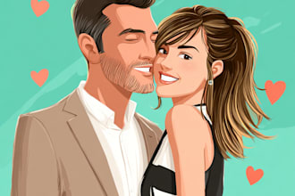 cartoonize your couple portrait