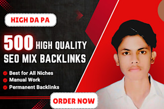 500 mix seo backlinks from high da pa and DR sites