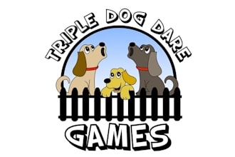design vibrant animated logo for triple dog dare games