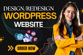 build wordpress elementor website, custom wordpress website, blog website