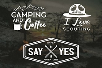 design modern travel, hotel and adventure outdoor logo