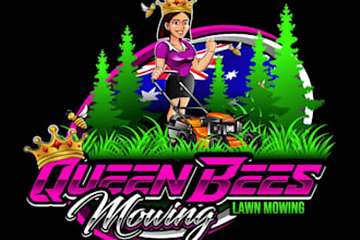 design awesome lawn service logo with free source file