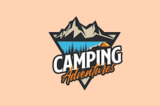 design consulting cal beach camping logo