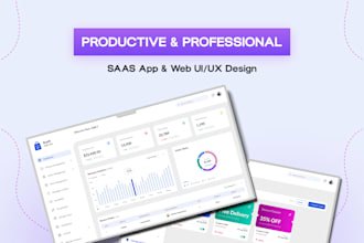 design clean and modern saas dashboard UI UX