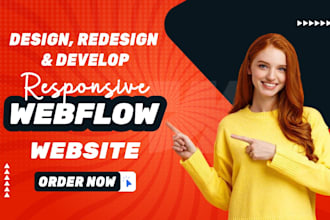 design, redesign, update or fix webflow website,webflow expert