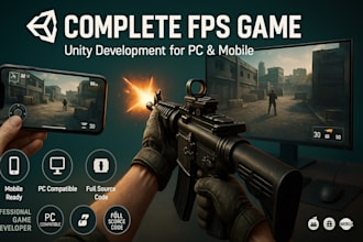 develop professional unity 3d action, fps and shooting games