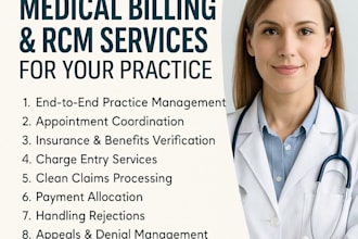 do medical billing, eligibility verification, payment posting, claim creation