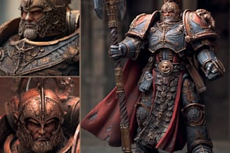 create a warhammer 40k space marine impression