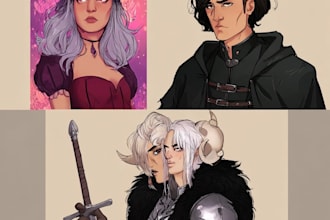 illustrate your ttrpg oc, vtm, fantasy, dnd character art
