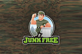 design wonderful veteran owned junk removal logo