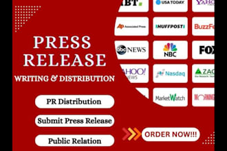 write and distribute press release, pr distribution, public relation