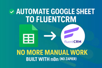 automate google sheets to fluentcrm using n8n