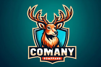 design deer mascot logo just in 12 hours with satisfaction guarantee