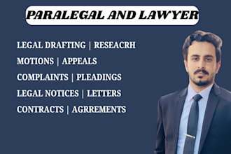 write motions, pleadings, legal notices, and appeals