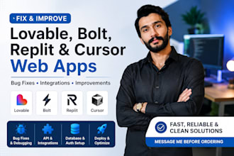 fix and improve your lovable, bolt, replit or cursor app
