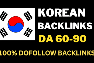 do seo korean backlinks on high da 60 to 80 websites