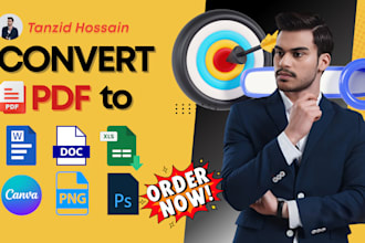 convert PDF to editable word, excel, canva, png, or PSD files fast