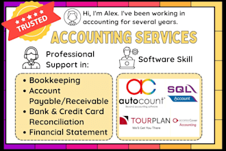do cleanup messy account, data entry and bookkeeping