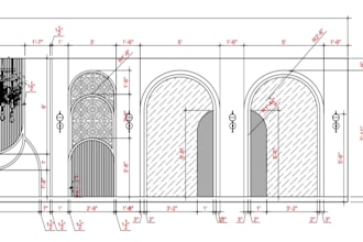 do architecture interior working drawings of house restaurant shops