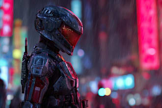 create epic sci fi character or environment illustrations