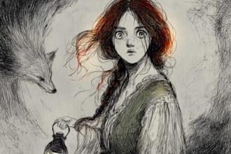 draw illustration sketch for anything by hand made no ai