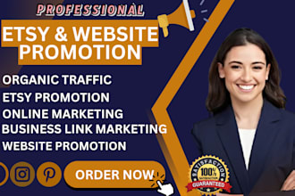 promote etsy shop or promote any website to get organic website traffic