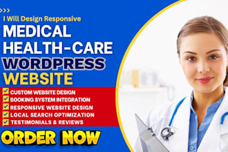 design healthcare medical website hospital dental rehab clinic wordpress website