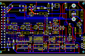 do a circuit design, schematic diagram, pcb design and pcb board