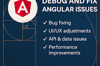 debug and fix issues in angular application