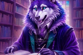 a custom fantasy or dnd character portrait