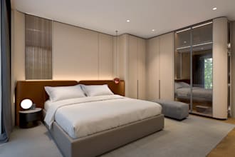 renovate 3d modern minimalist interior,furniture layout, revit bedroom,art decor