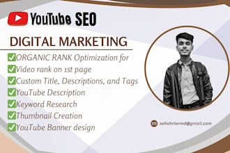 optimize the SEO for your youtube channel and videos