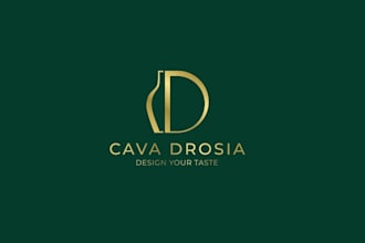 design luxury liquor store premium wines logo